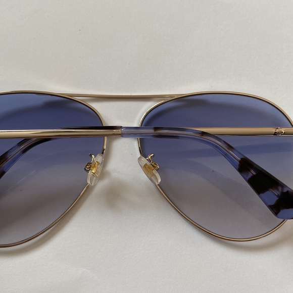 Kate Spade Carolane aviator blue gold sunglasses - Picture 6 of 6